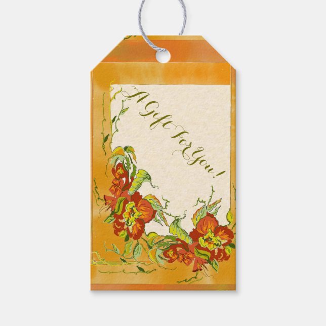 Custom Gift Tags| Autumn Bouquet Geschenkanhänger (Vorderseite)