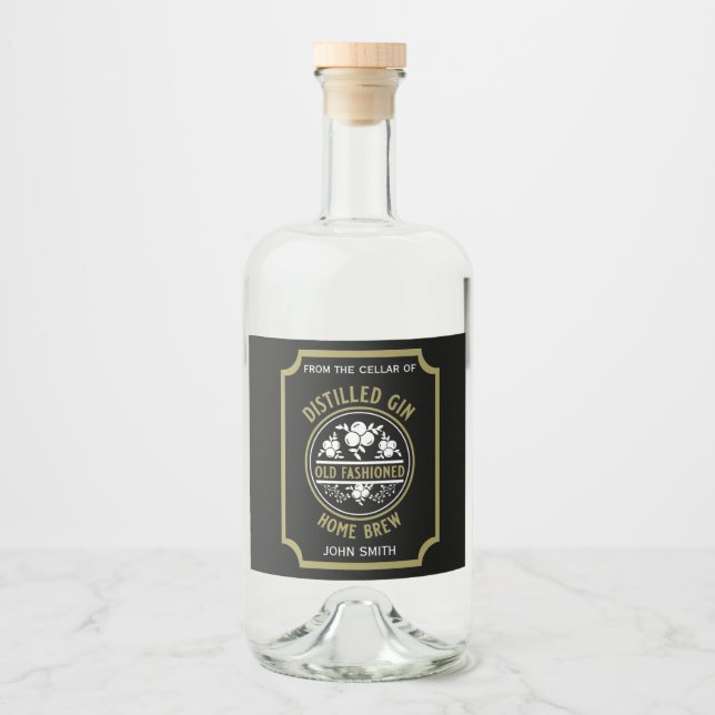 Custom Gin Flasche Alkoholflaschenetikett (Vorderseite)
