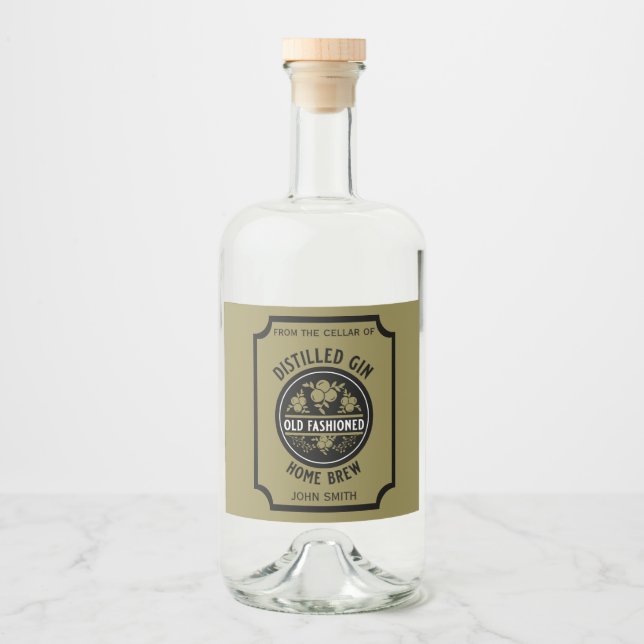 Custom Gin Flasche Alkoholflaschenetikett (Vorderseite)