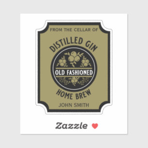 Custom Gin Flasche Aufkleber
