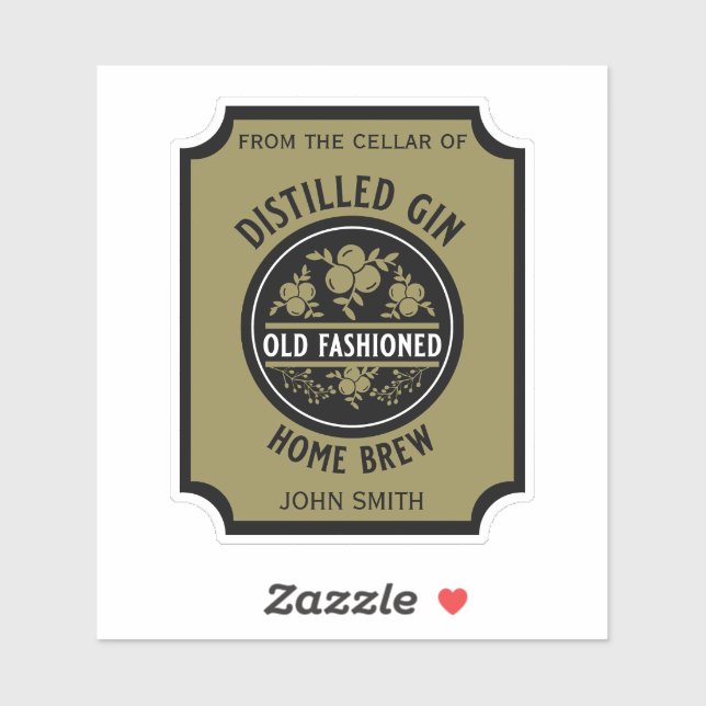 Custom Gin Flasche Aufkleber (Blatt)