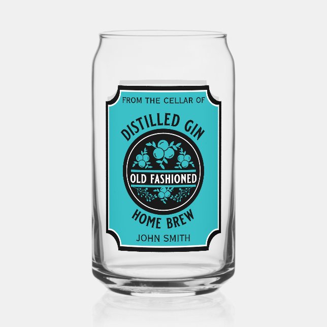 Custom Gin Flasche Dosenglas (Vorderseite)