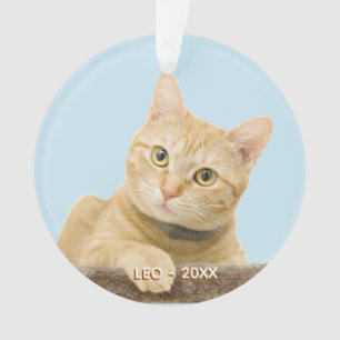 Custom Ginger Cat Foto Weihnachtsbaum Ornament