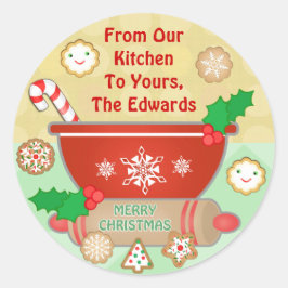 Custom Gingerbrot Weihnachtskekse Stickers