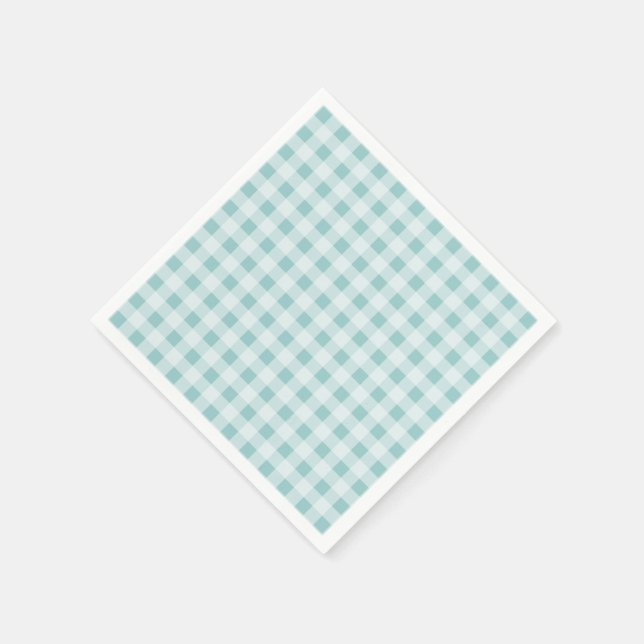 Custom Gingham Karo karierte Muster Papierserviett Serviette (Ecke)