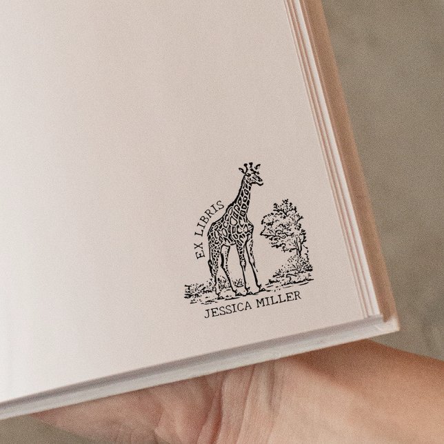 Custom Giraffe Ex Libris Buchzeichen Gummistempel (Von Creator hochgeladen)