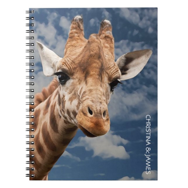 Custom Giraffe Personalisiertes Notebook Notizblock (Vorderseite)