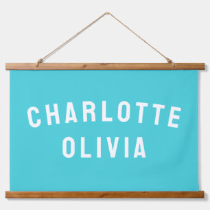 Custom Girenname Personalisiert Daughter Kinderzim Wandteppich Mit Holzrahmen