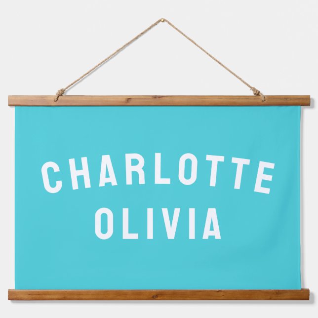 Custom Girenname Personalisiert Daughter Kinderzim Wandteppich Mit Holzrahmen (Vorne)