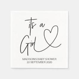 Custom Girl Baby Dusche Napkin Sets Serviette