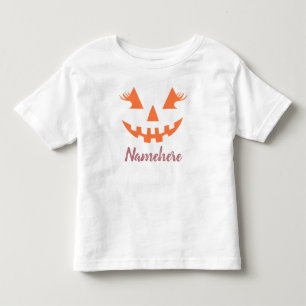 Custom Girl Kürbislaterne Pumpkin Halloween Kleinkind T-shirt