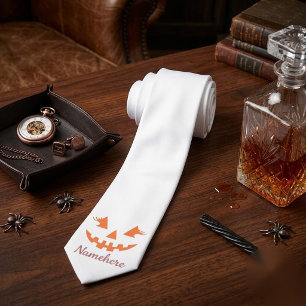 Custom Girl Kürbislaterne Pumpkin Halloween Krawatte