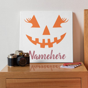 Custom Girl Kürbislaterne Pumpkin Halloween Leinwanddruck