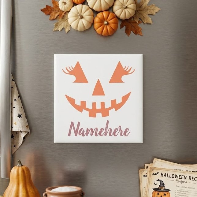 Custom Girl Kürbislaterne Pumpkin Halloween Magnet (Von Creator hochgeladen)