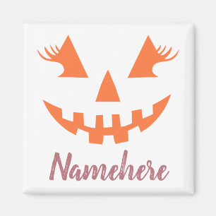 Custom Girl Kürbislaterne Pumpkin Halloween Magnet