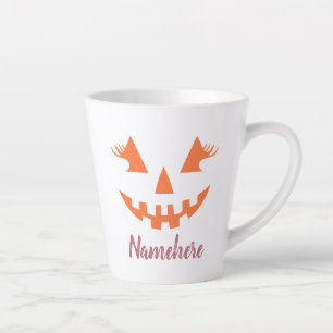 Custom Girl Kürbislaterne Pumpkin Halloween Milchtasse