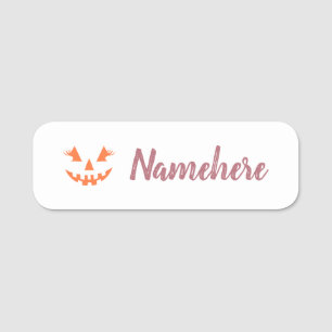 Custom Girl Kürbislaterne Pumpkin Halloween Namensschild