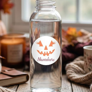 Custom Girl Kürbislaterne Pumpkin Halloween Runder Aufkleber