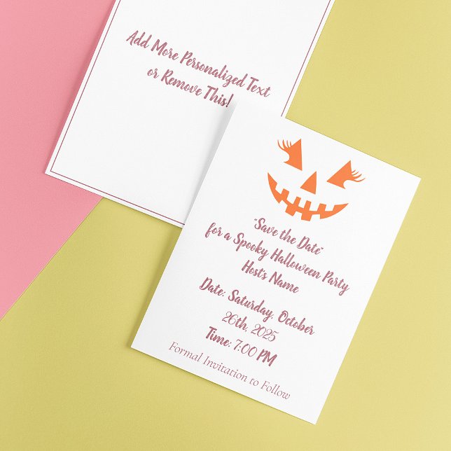 Custom Girl Kürbislaterne Pumpkin Halloween Save The Date (Von Creator hochgeladen)