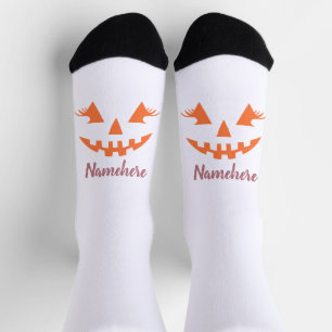 Custom Girl Kürbislaterne Pumpkin Halloween Socken