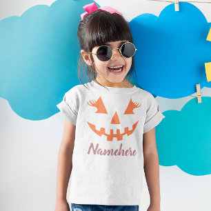 Custom Girl Kürbislaterne Pumpkin Halloween T-Shirt