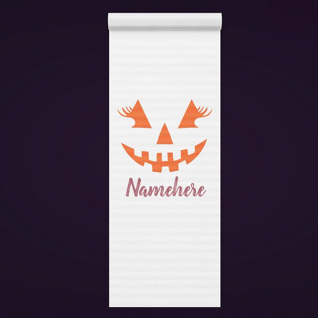 Custom Girl Kürbislaterne Pumpkin Halloween Yogamatte (Von Creator hochgeladen)
