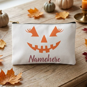 Custom Girl Kürbislaterne Pumpkin Halloween Zubehörtasche