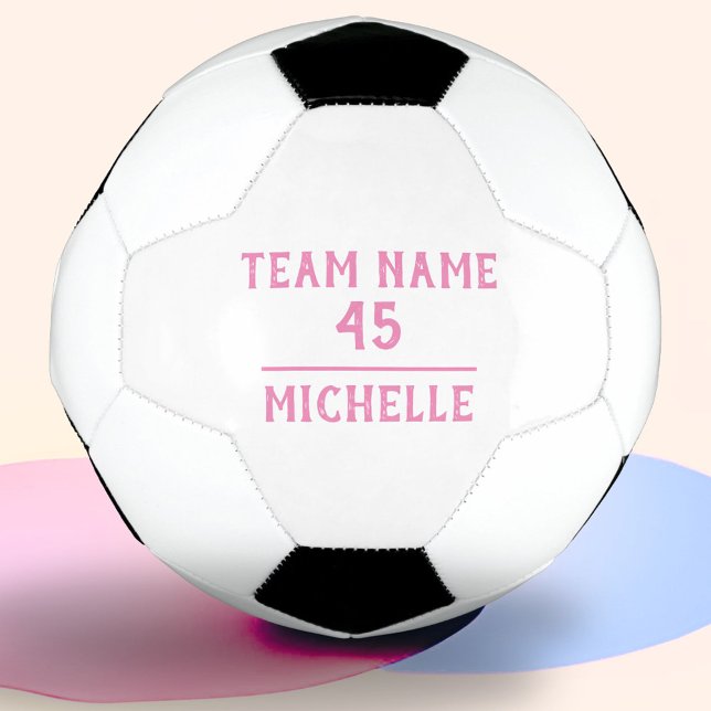 Custom Girl Soccer Ball mit Teamname Number (Von Creator hochgeladen)