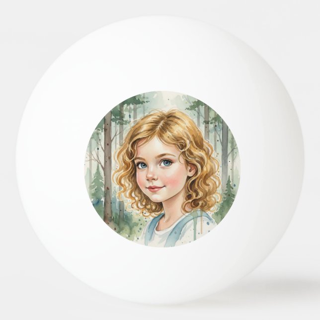 Custom girls Face Funny  Party Personalized  Tischtennisball (Vorderseite)