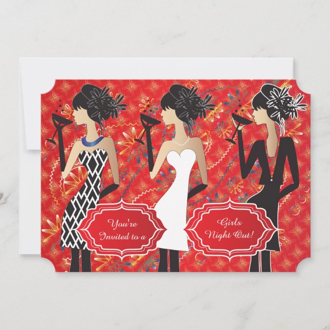 Custom Girls Geburtstagsparty Einladung (Vorderseite)