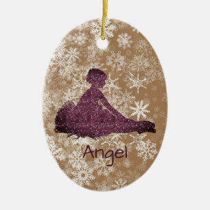 Custom Girls Snowflakes Ballerina Tanz Keramik Ornament