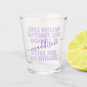 Custom Girls Trip Lila Personalisiert Schnapsglas