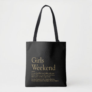 Custom Girls Weekend Definition Schwarz und Gold