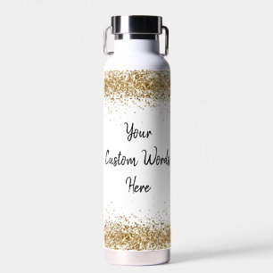 Custom Girly Gold Glitzer Personalisiert Ihre Wort Trinkflasche