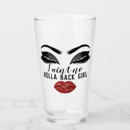 Custom Girly Power Rose Kiss Eyelashes Makeup Glas