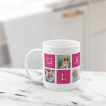 Custom "Glamma" Großmutter Foto Collage Kaffeetasse<br><div class="desc">Erstelle einen süßen Sake für eine glamouröse Oma mit diesem einfachen Design,  das sechs deiner beliebtesten Instagram-Fotos enthält,  die in einem Collage-Layout mit abwechselnden Quadraten in reichem Pflaume lila angeordnet sind und "Glamma" ausdrücken. Personalisieren Sie Ihre Enkelkinder mit den Fotos,  die sie für ein wertvolles Geschenk an Glamma bevorzugen.</div>