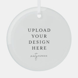 Custom Glass Christmas Ornament, Upload your Photo Ornament Aus Glas