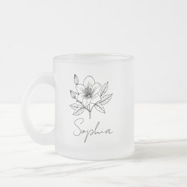 Custom Glass Tasse, Personalisiert Bridesmaid Tass Mattglastasse (Links)