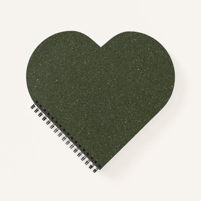 Custom Glitzer Heart Spiral Notebook Notizbuch (Vorderseite)