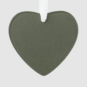 Custom Glitzer Moss Green Heart Akrylorische Ornam Ornament