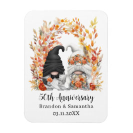 Custom Gnome Herbstleaf 50. Hochzeitstag Magnet