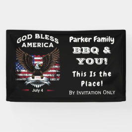 Custom God Bless America 4. Juli Banner