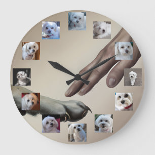 Custom God Created Hund 12-jährige Welpe Ihre Foto Große Wanduhr