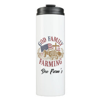 Custom “God Family Farming”  Thermosbecher