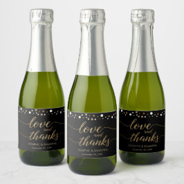 Custom Gold Black Liebe und Dank Virtual Wedding
