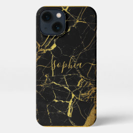 Custom Gold Black Marble Handy 11 12 Pro Max iPhone 13 Hülle