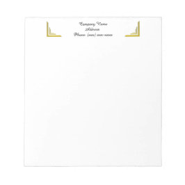 Custom Gold Corner Business Notepad Notizblock