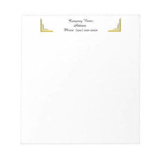 Custom Gold Corner Business Notepad Notizblock