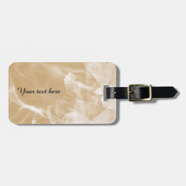 Custom gold crystal luggage tag gepäckanhänger (Vorderseite horizontal)