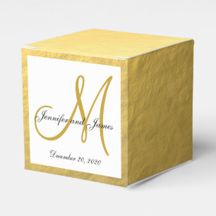 Custom Gold Foil farbige Monogram Fevor Box Geschenkschachtel